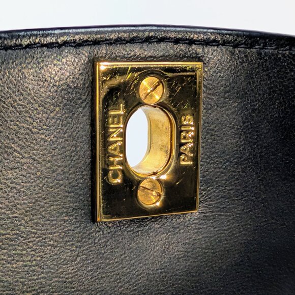 Chanel Vintage 3-Series Black Quilted Lambskin Diana Single Flap Bag - Picture 9 of 16